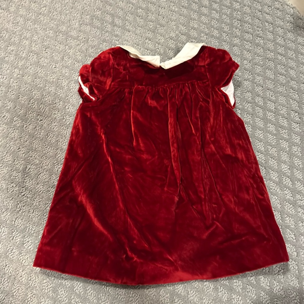 Bonpoint red velvet dress
